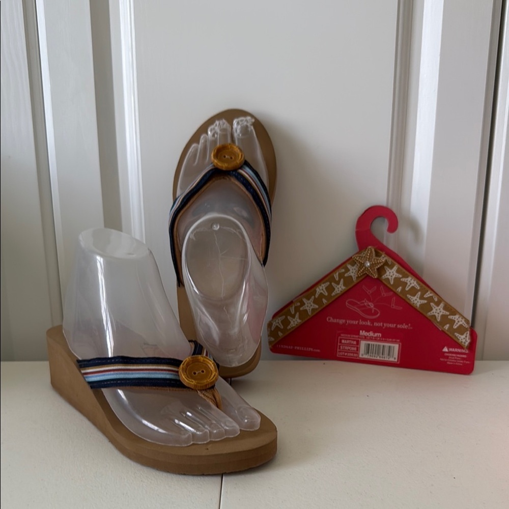 *LINDSAY PHILLIPS LULU DESIGN SWITCH FLOPS & A SET OF INTERCHANGEABLE STRAPS